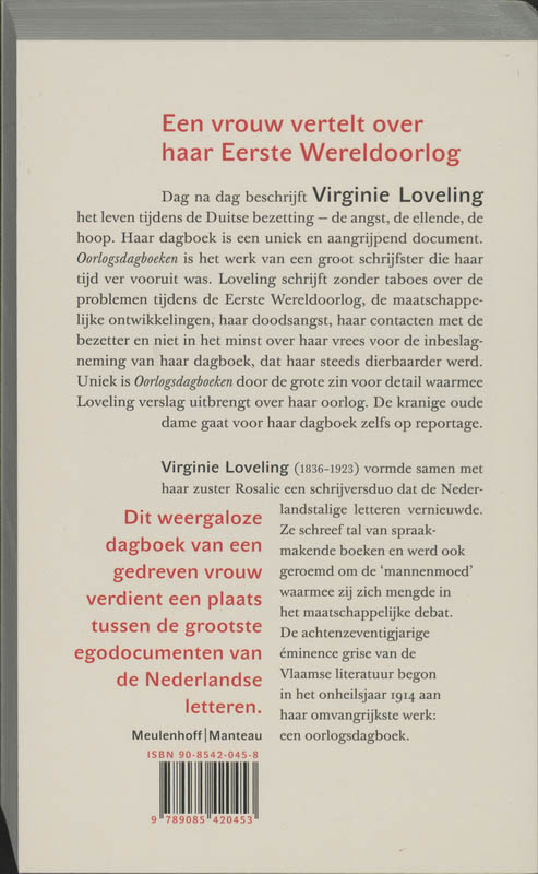 Achterkant van Oorlogsdagboeken