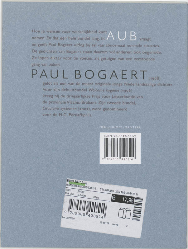 Achterkant van AUB