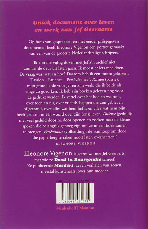 Achterkant van De spoken van Jef Geeraerts