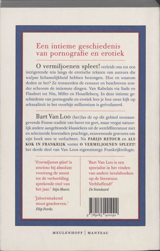 Achterkant van O vermiljoenen spleet