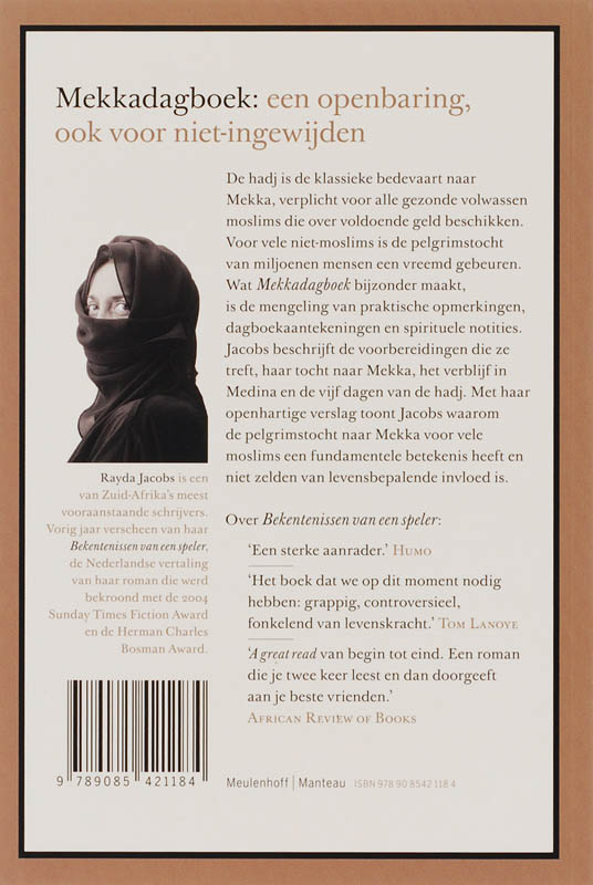 Achterkant van Mekka dagboek
