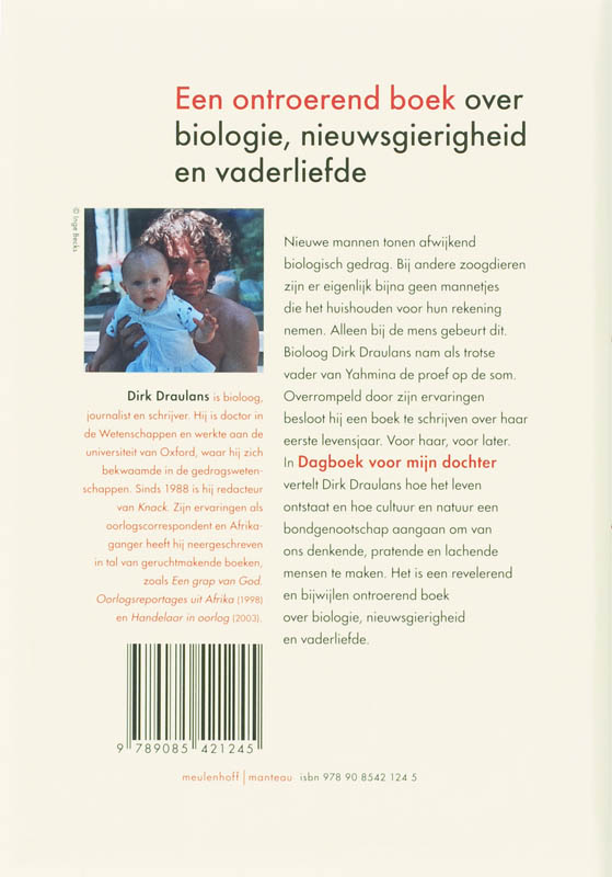 Achterkant van Dagboek voor mijn dochter