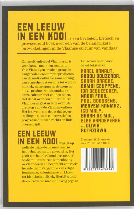 Achterkant van Een leeuw in een kooi