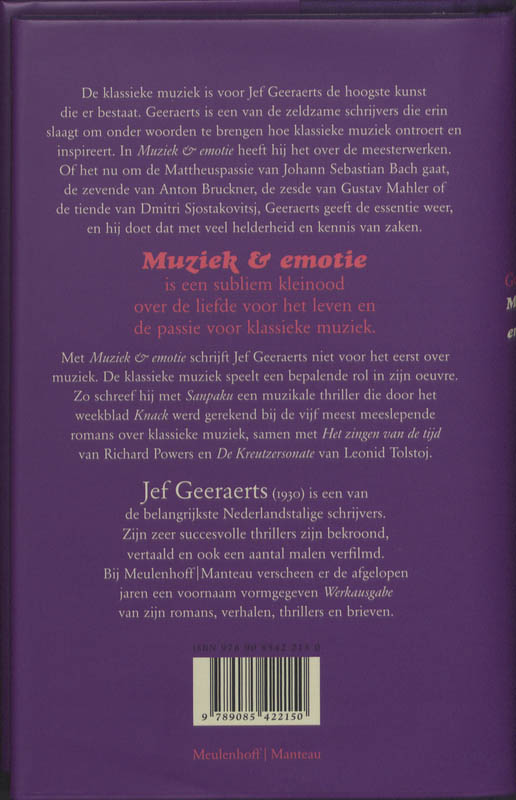 Achterkant van Muziek & emotie