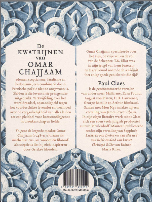 Achterkant van Kwatrijnen
