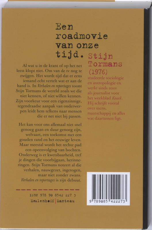 Achterkant van Verhalen en reportages