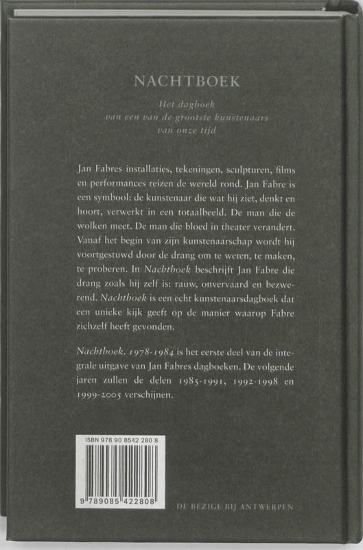 Achterkant van Nachtboek