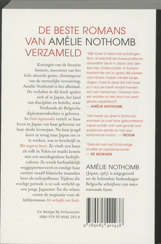 Achterkant van Japanse romans