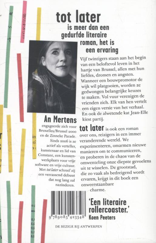 Achterkant van Tot later
