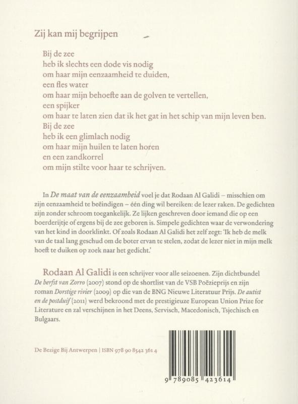 Achterkant van De maat van de eenzaamheid