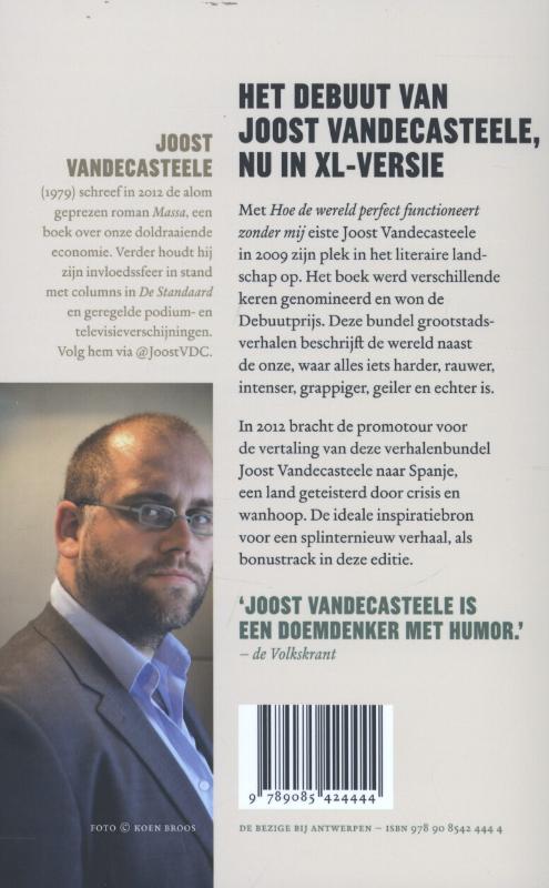 Achterkant van Hoe de wereld perfect functioneert zonder mij