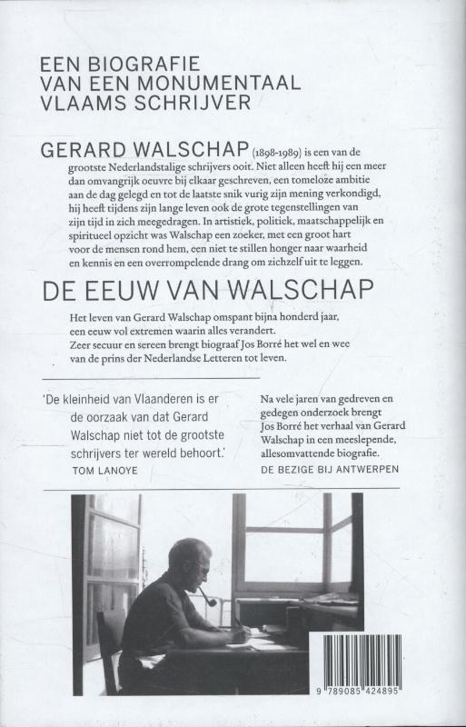 Achterkant van Gerard Walschap