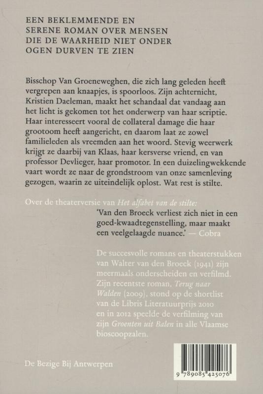 Achterkant van Het alfabet van de stilte