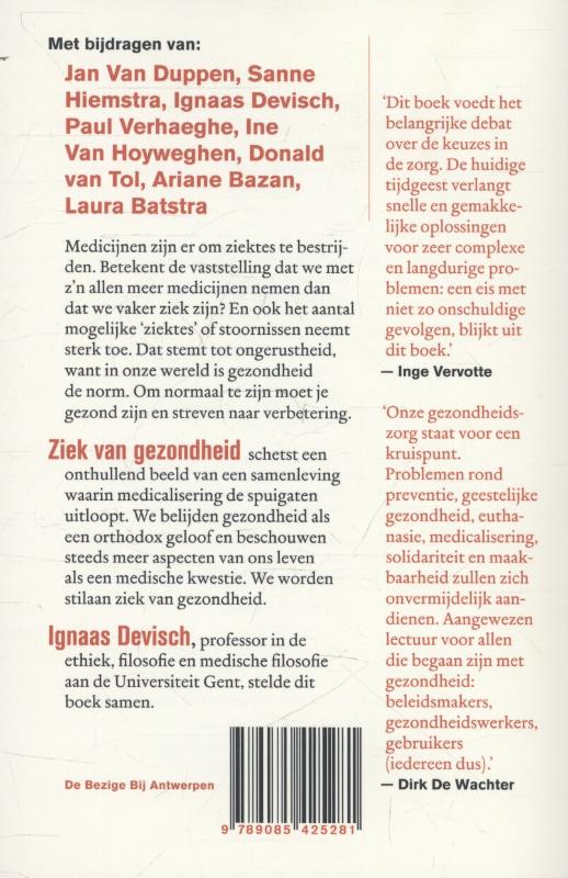 Achterkant van Ziek van gezondheid
