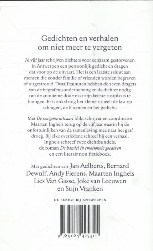 Achterkant van De eenzame uitvaart