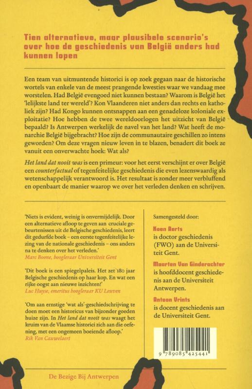 Achterkant van Het land dat nooit was