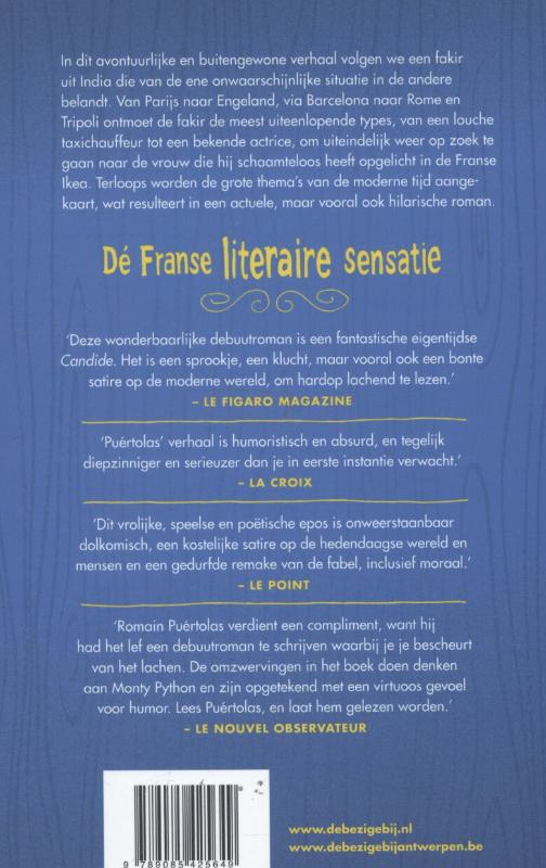 Achterkant van De wonderbaarlijke reis van de fakir die vastzat in een Ikea-kast