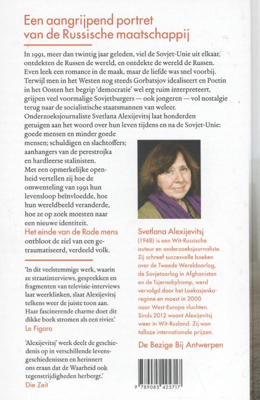 Achterkant van Het einde van de rode mens