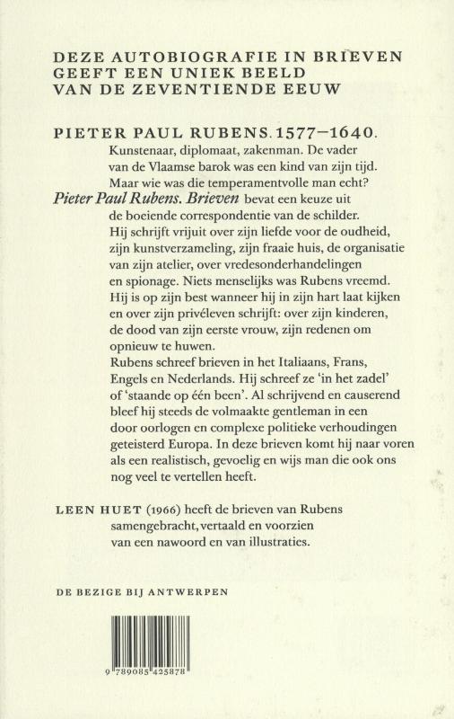 Achterkant van Pieter Paul Rubens brieven