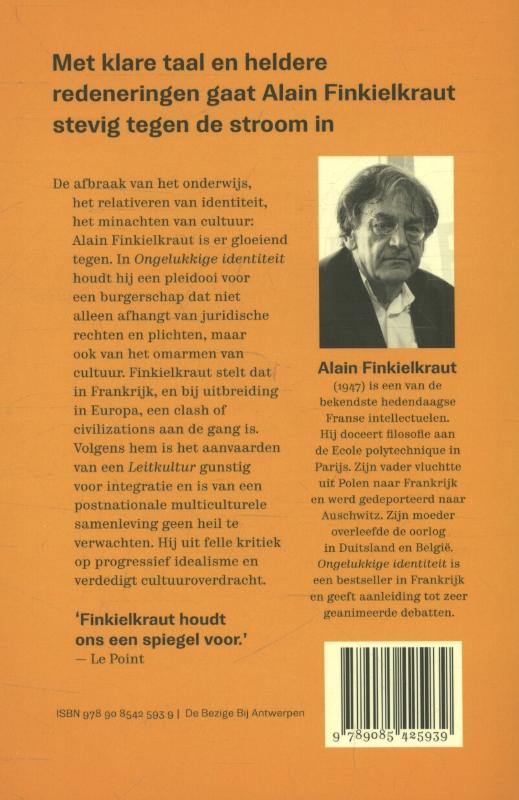 Achterkant van Ongelukkige identiteit