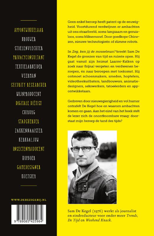 Achterkant van Zeg, ken jij de mosselman?