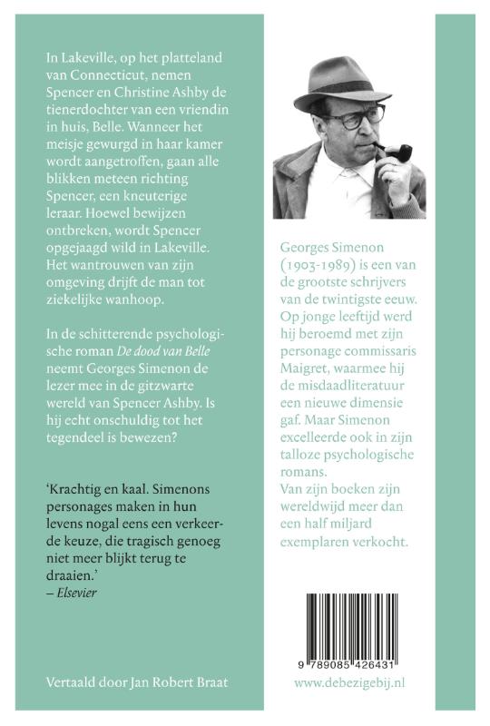 Achterkant van De dood van Belle