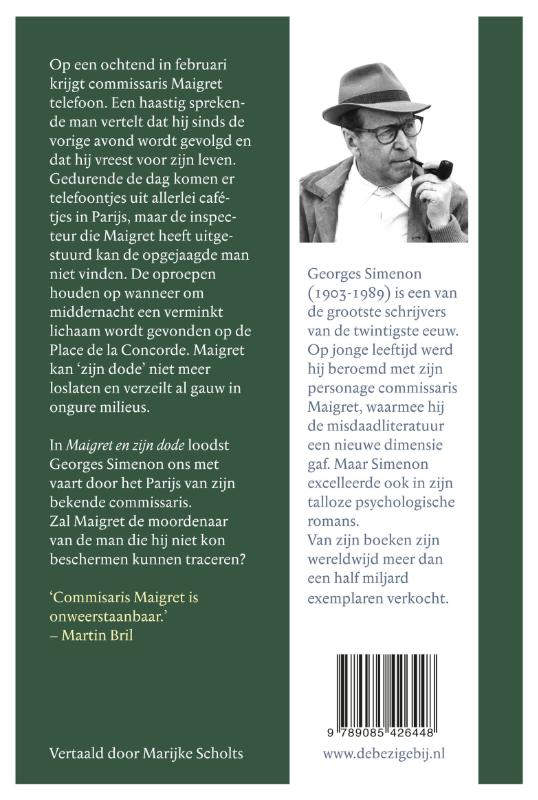Achterkant van Maigret en zijn dode