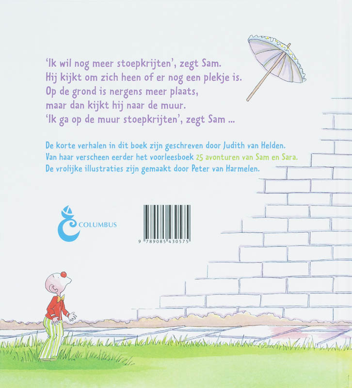 Achterkant van Kleuren op de stoep