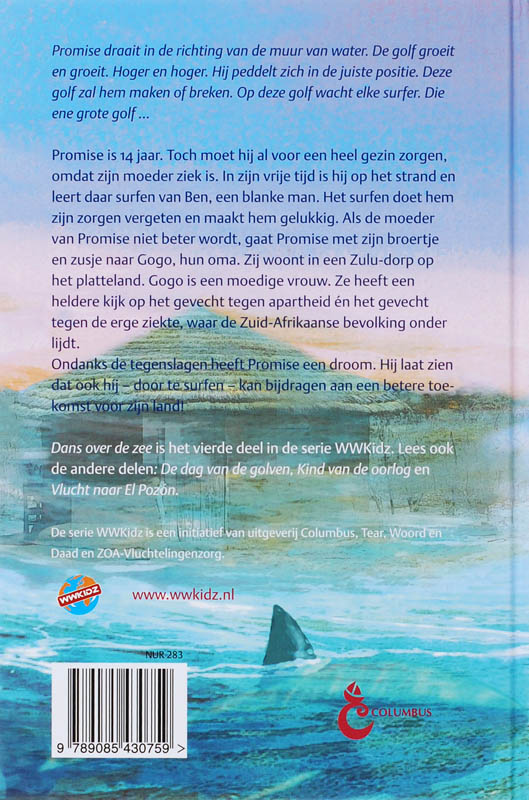 Achterkant van Dans over de zee