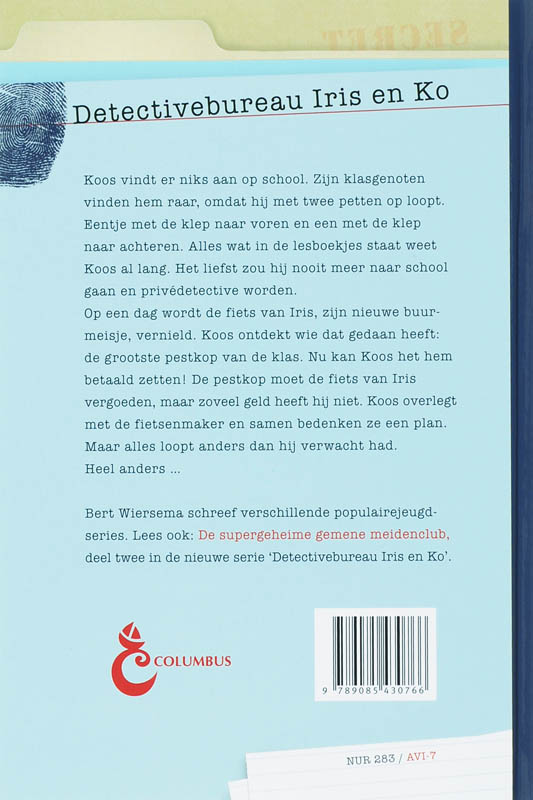 Achterkant van De ontmaskering van de fietsenvernieler