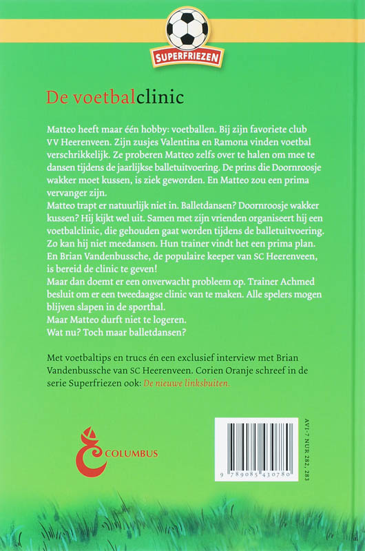 Achterkant van De voetbalclinic