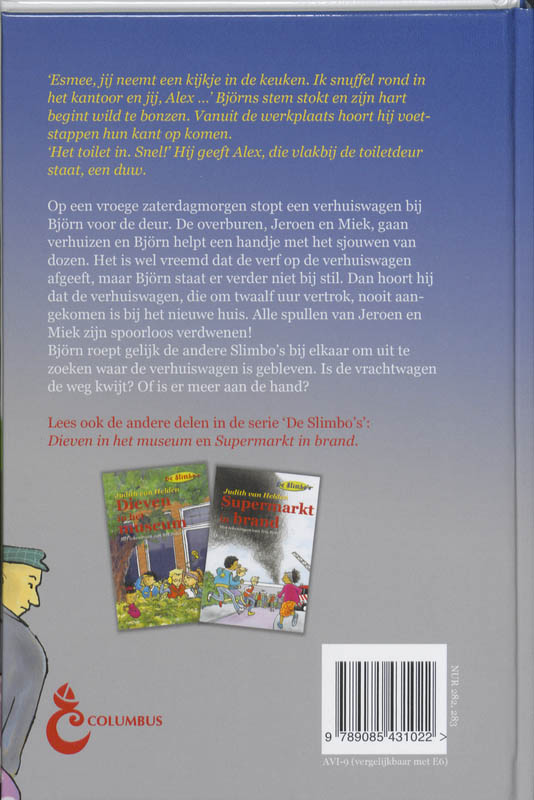 Achterkant van De verdwenen verhuiswagen