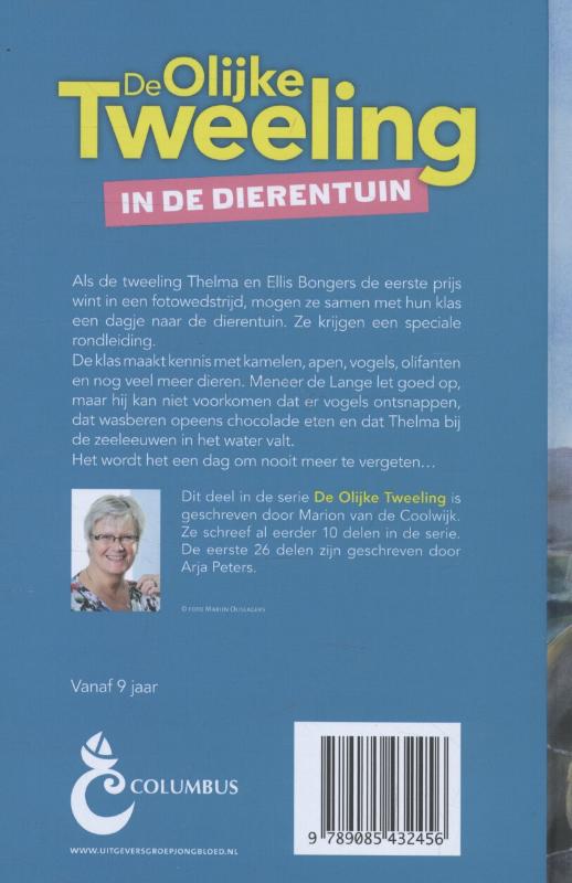 Achterkant van De olijke tweeling in de dierentuin
