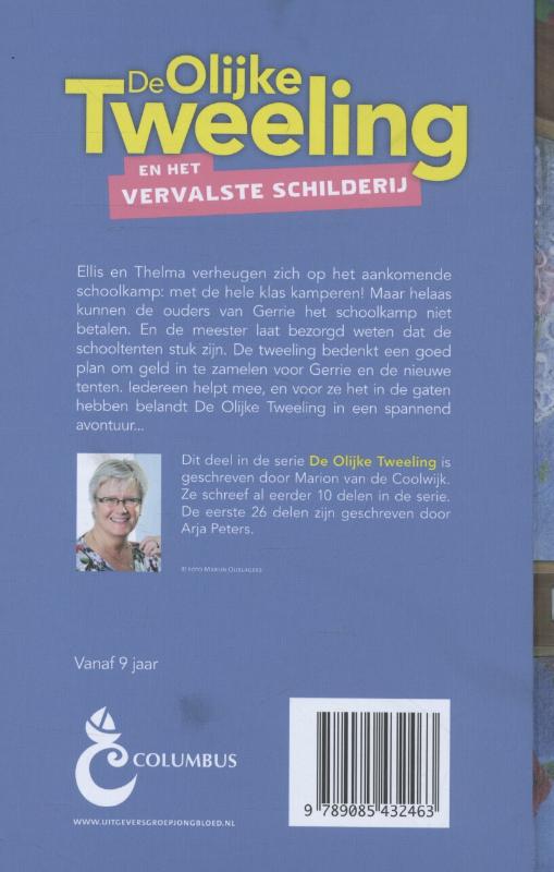 Achterkant van De olijke tweeling en het vervalste schilderij
