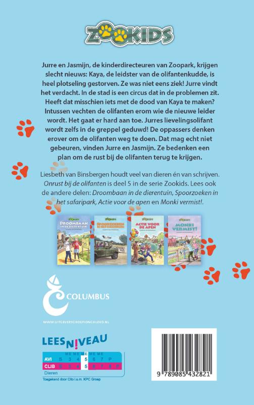 Achterkant van Onrust bij de olifanten