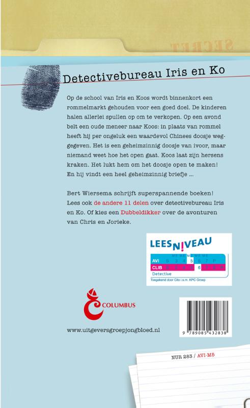 Achterkant van Het raadsel van het Chinese doosje