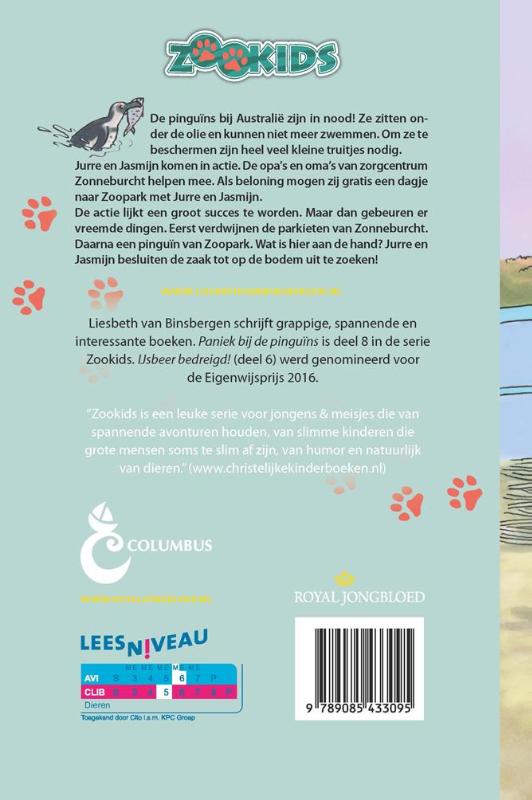 Achterkant van Paniek bij de pinguïns