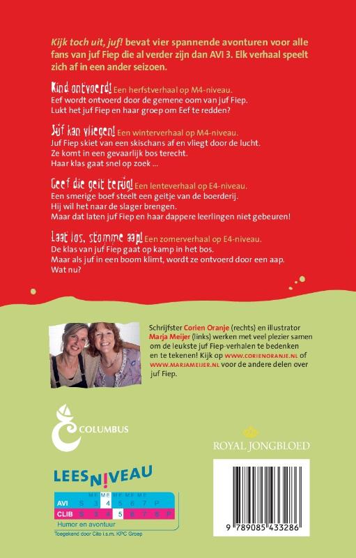 Achterkant van Kijk toch uit, juf!