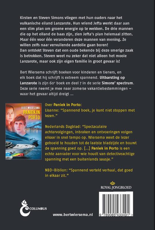 Achterkant van Uitbarsting op Lanzarote