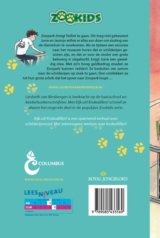 Achterkant van Kijk uit! Krokodillen!