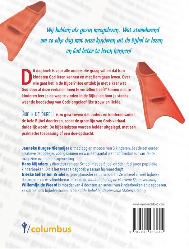 Achterkant van Duik in de Bijbel!