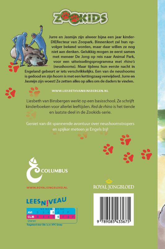 Achterkant van Red de rhino