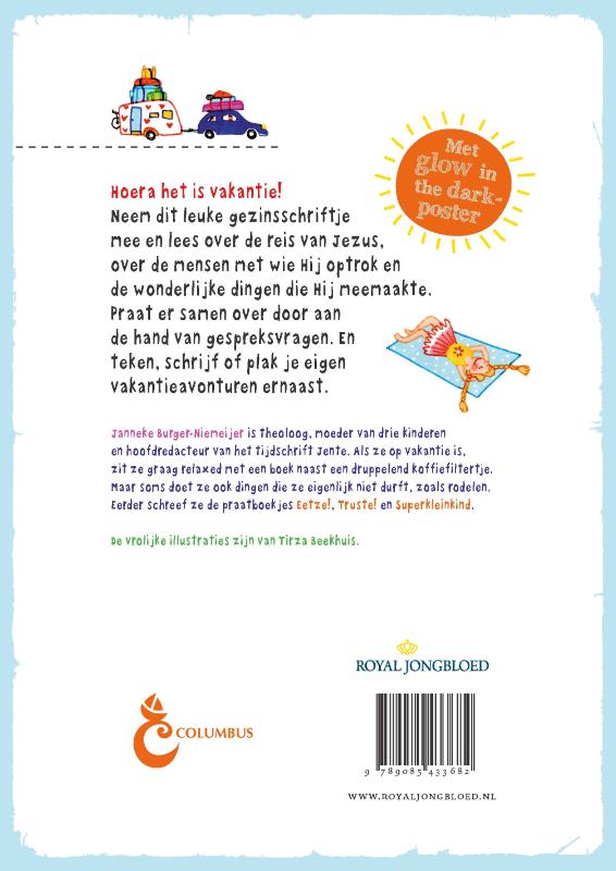 Achterkant van Op reis met Jezus