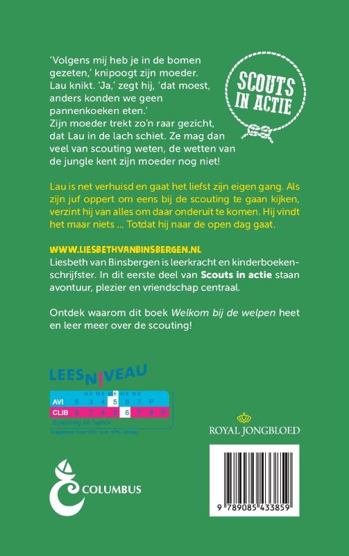 Achterkant van Welkom bij de welpen