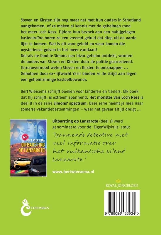 Achterkant van Het monster van Loch Ness