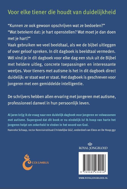 Achterkant van Bijbels dagboek voor tieners