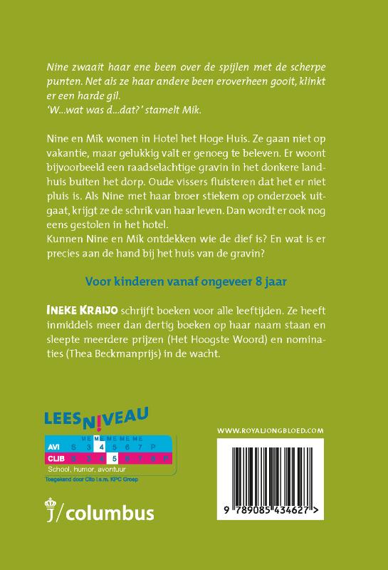 Achterkant van Het raadsel van de gravin