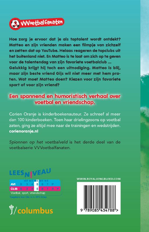 Achterkant van Spionnen op het voetbalveld