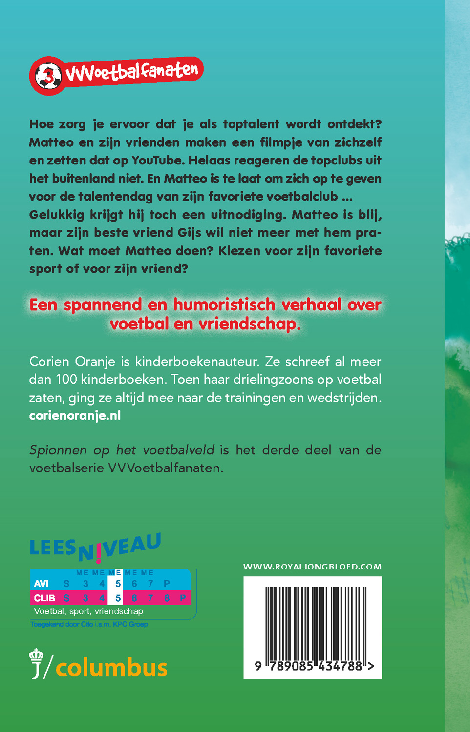 Achterkant van Spionnen op het voetbalveld