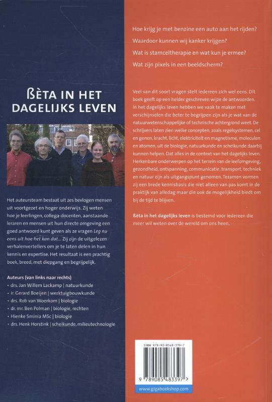 Achterkant van Beta in het dagelijks leven